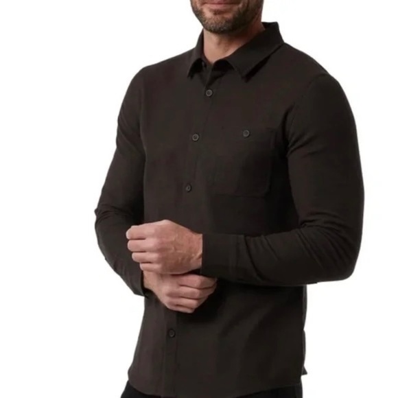 32 Degrees Men's Long Sleeve Button-Up Shirt, Brown, Large NWT - Picture 1 of 16
